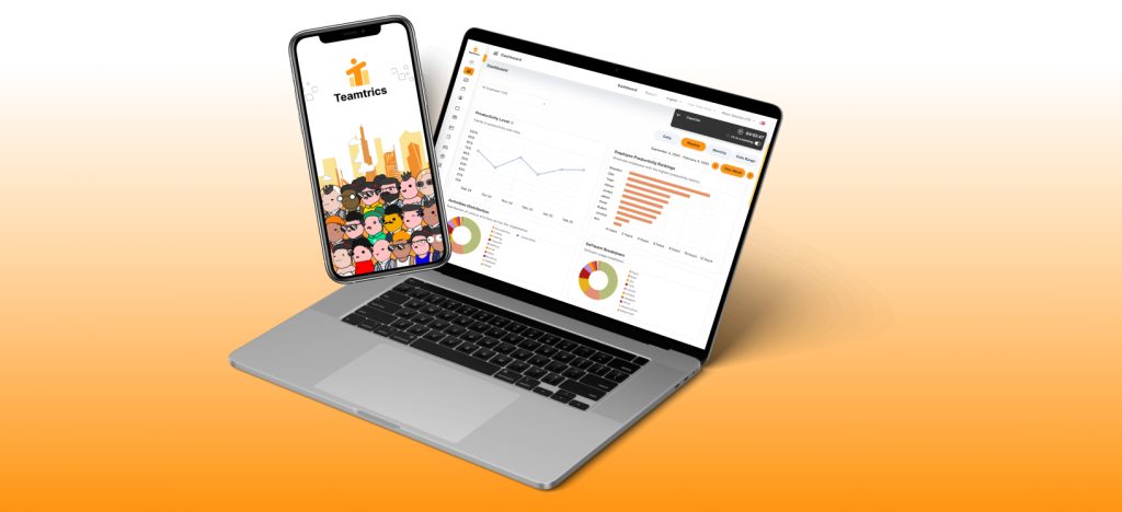 smart project management software interface with wellness and productivity dashboards